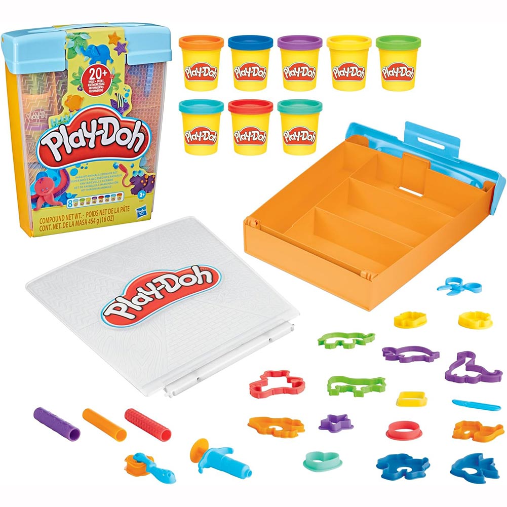 Play-Doh Imagine Animals Storage Set F7381: Set de masa moldeable - Edad 3+