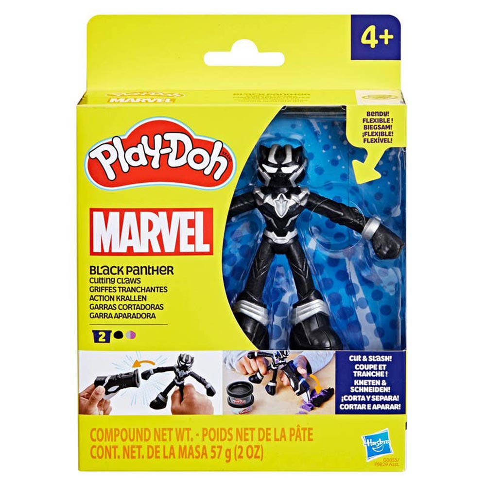 Play-Doh Marvel Black Panther Garras Cortadoras F9829: Set de masa moldeable - Edad 3+