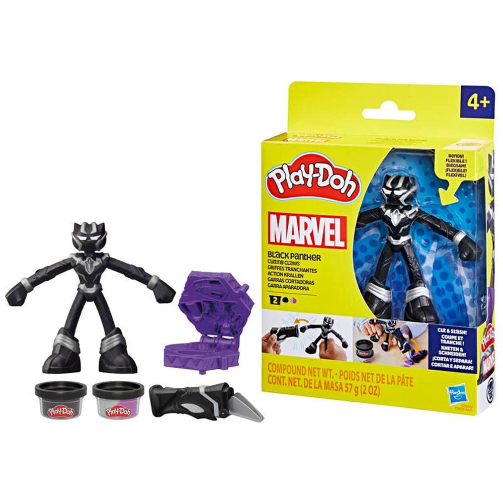 Play-Doh Marvel Black Panther Garras Cortadoras F9829: Set de masa moldeable - Edad 3+