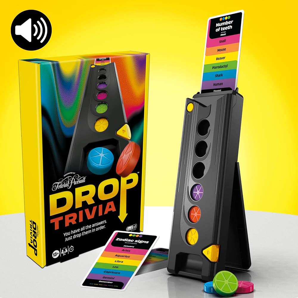Hasbro Drop Trivial Pursuit F9833: Juego de mesa - Edad 8+