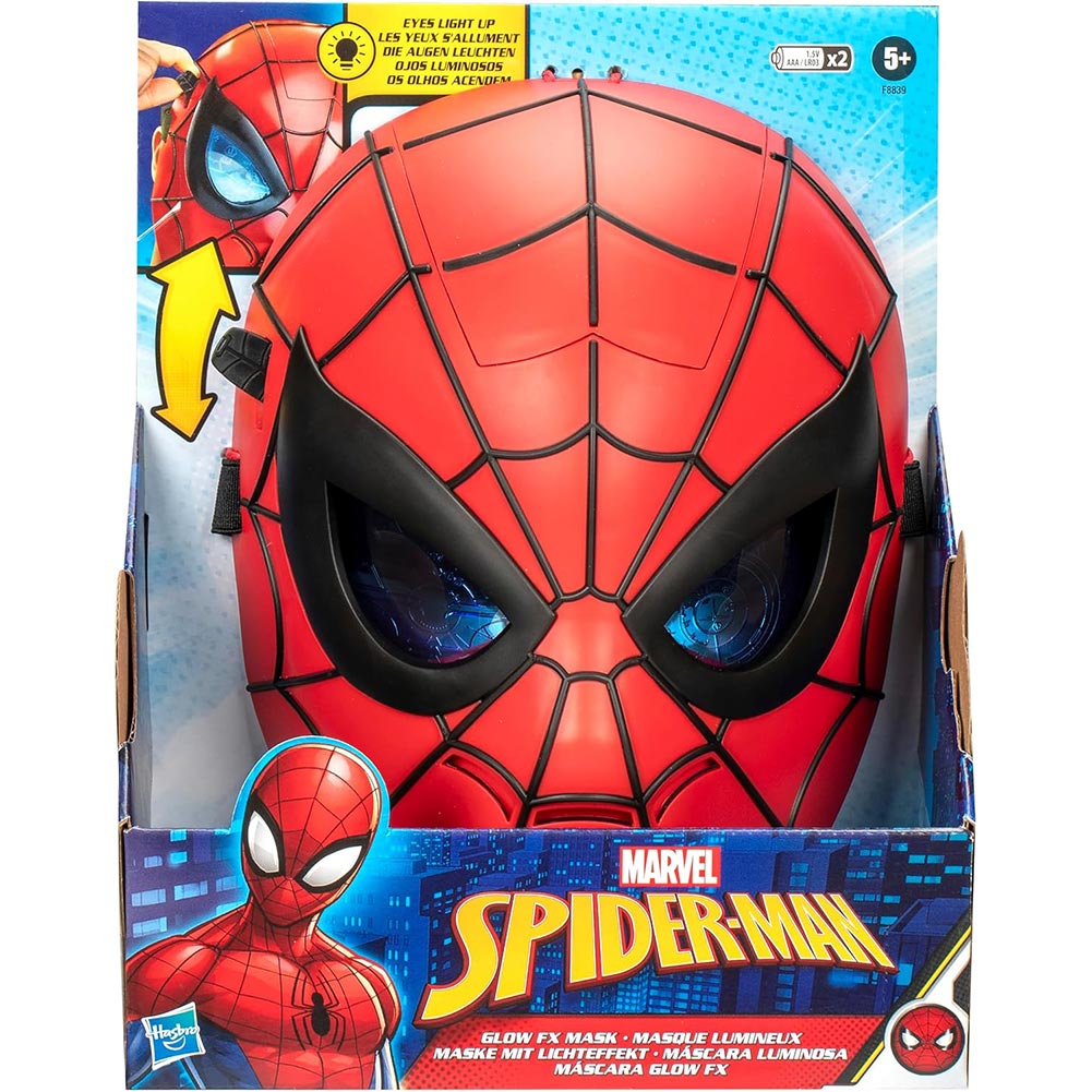 Máscara Luminosa De Marvel Spider-Man F8839: Accesorio de juego de rol - Edad 3+