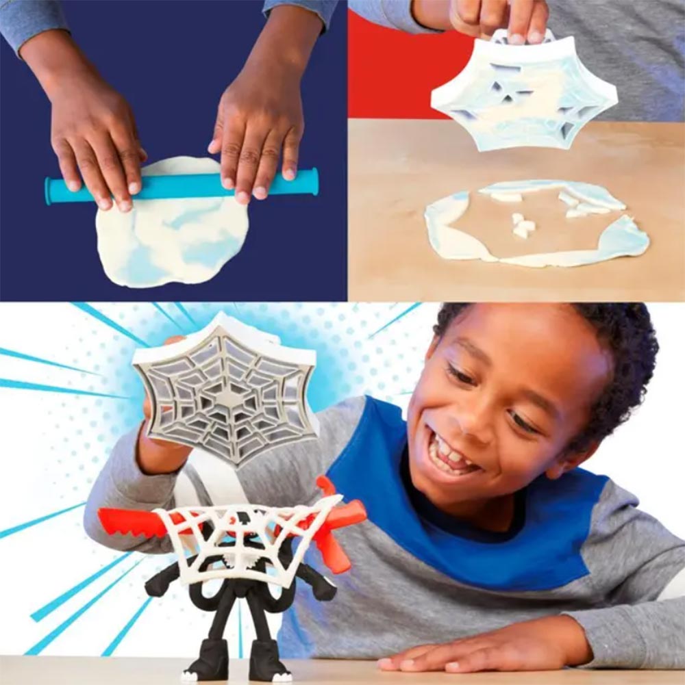Play-Doh Marvel Spider-Man set con 2 figuras F9827: Set de masa moldeable - Edad 3+