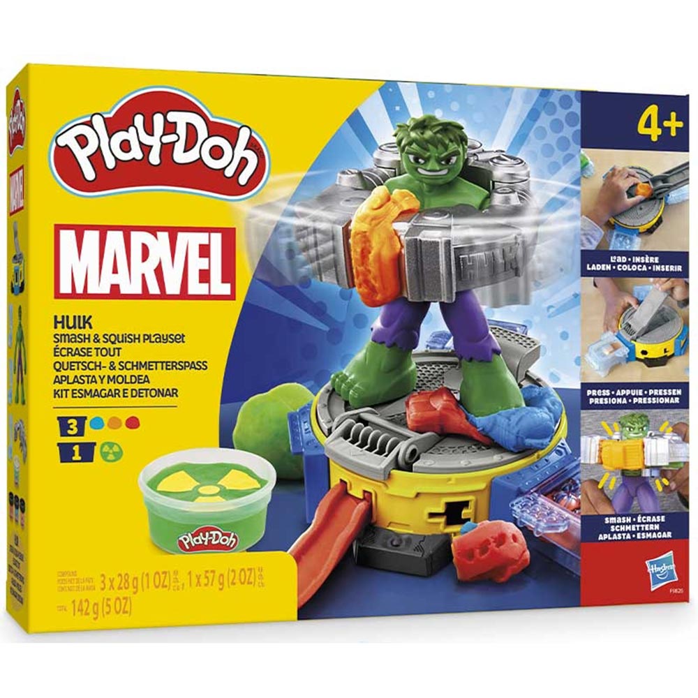 Play-Doh Hulk Smash and Squish F9826: Set de masa moldeable - Edad 3+