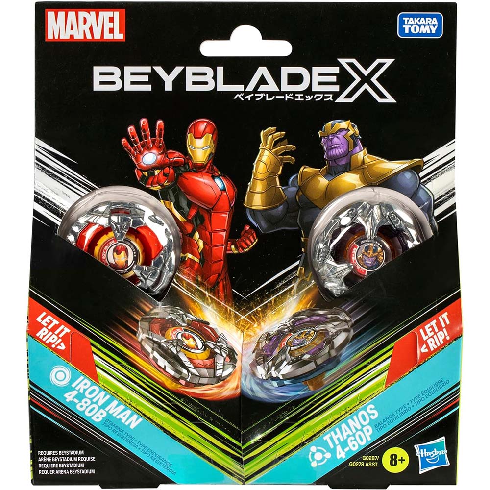 Beyblade X Iron Man 4-80B vs Thanos 4-60P G0287