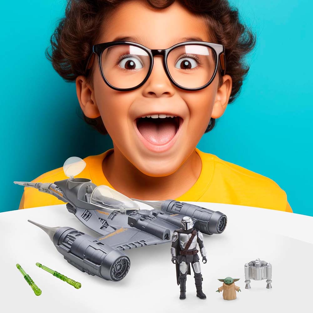 Star Wars Epic Hero Series The Mandalorian's N-1 Starfighter F9950: Figura de acción - Edad 4+