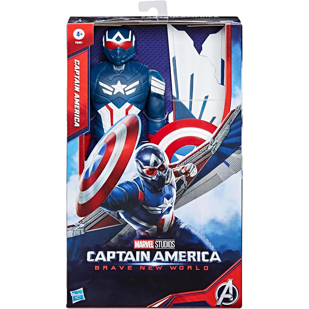 Marvel Studios Captain America Brave New World Titan Hero Series Deluxe Captain America F9301: Figura de acción - Edad 3+