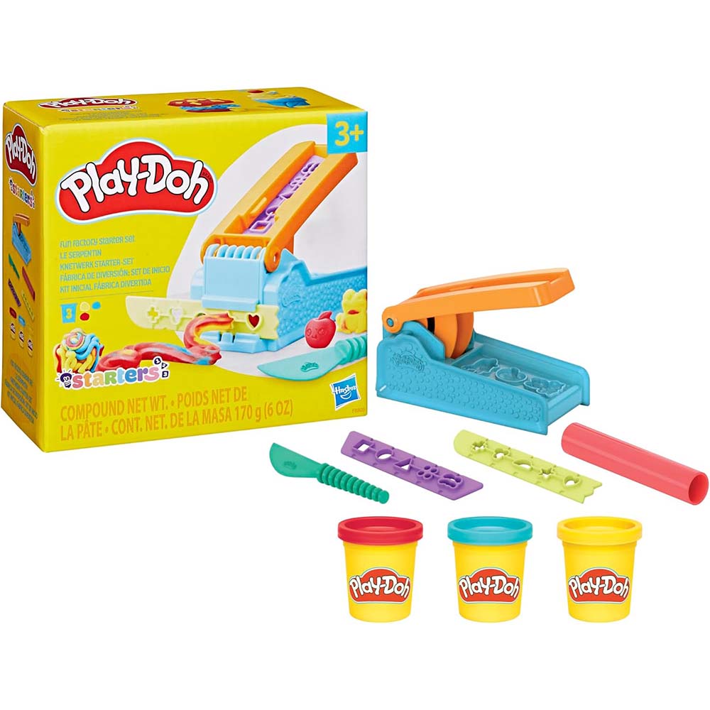 Play-Doh Fun Factory Starter Set F8805: Set de masa moldeable - Edad 4+
