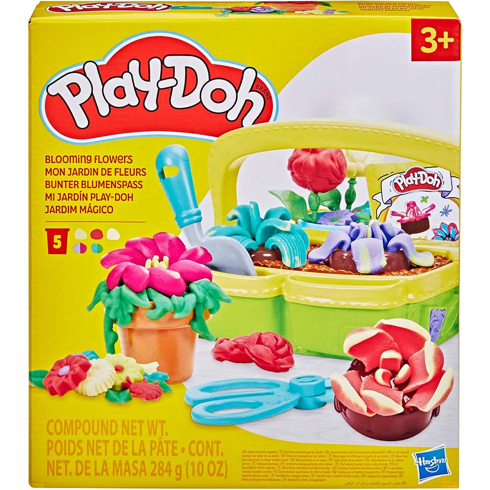 Play Doh Blooming Flowers Mi Jardín G0492: Set de masa moldeable