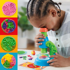 Play-Doh Microscopio Luminoso Con Portaobjetos Y Mantel – Set De Juego Científico Para Niños (Hasbro G0494)