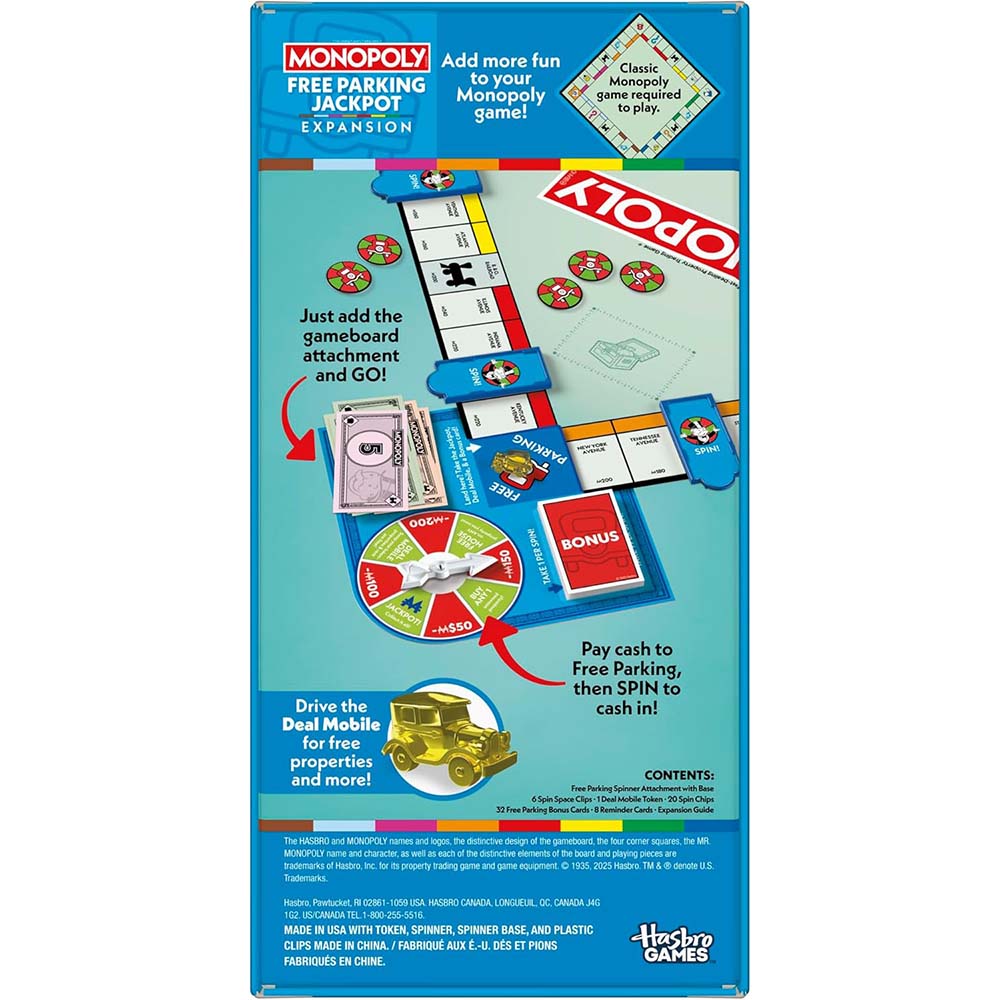 Monopoly: Expansión Jackpot de Estacionamiento Gratuito G0718, expansiones de juegos de mesa