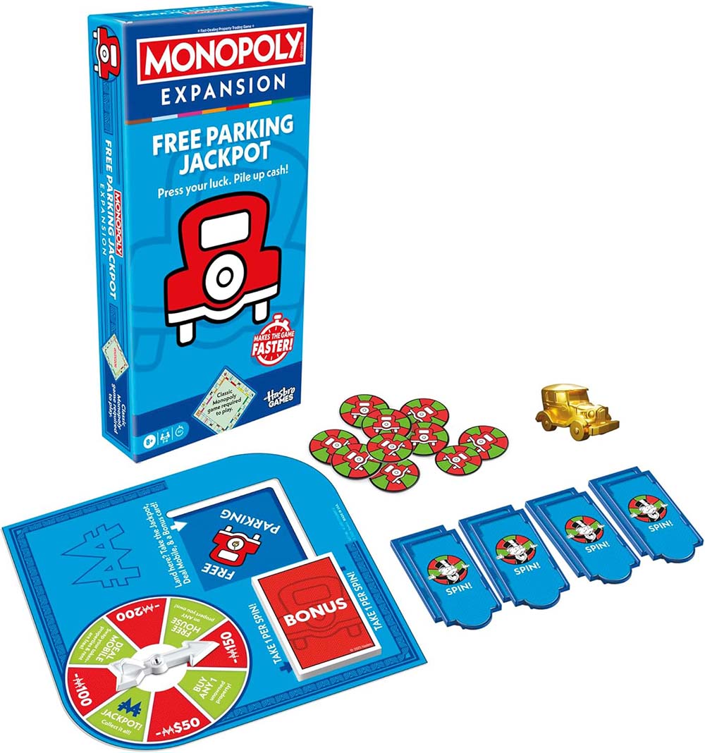 Monopoly: Expansión Jackpot de Estacionamiento Gratuito G0718, expansiones de juegos de mesa