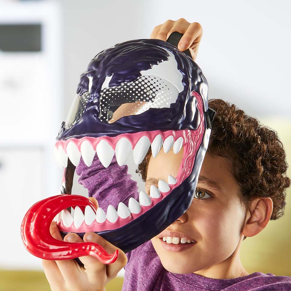 Marvel Spider-Man VenomVersus Máscara de Venom con Lengua Movible G0729, máscaras de juego de rol