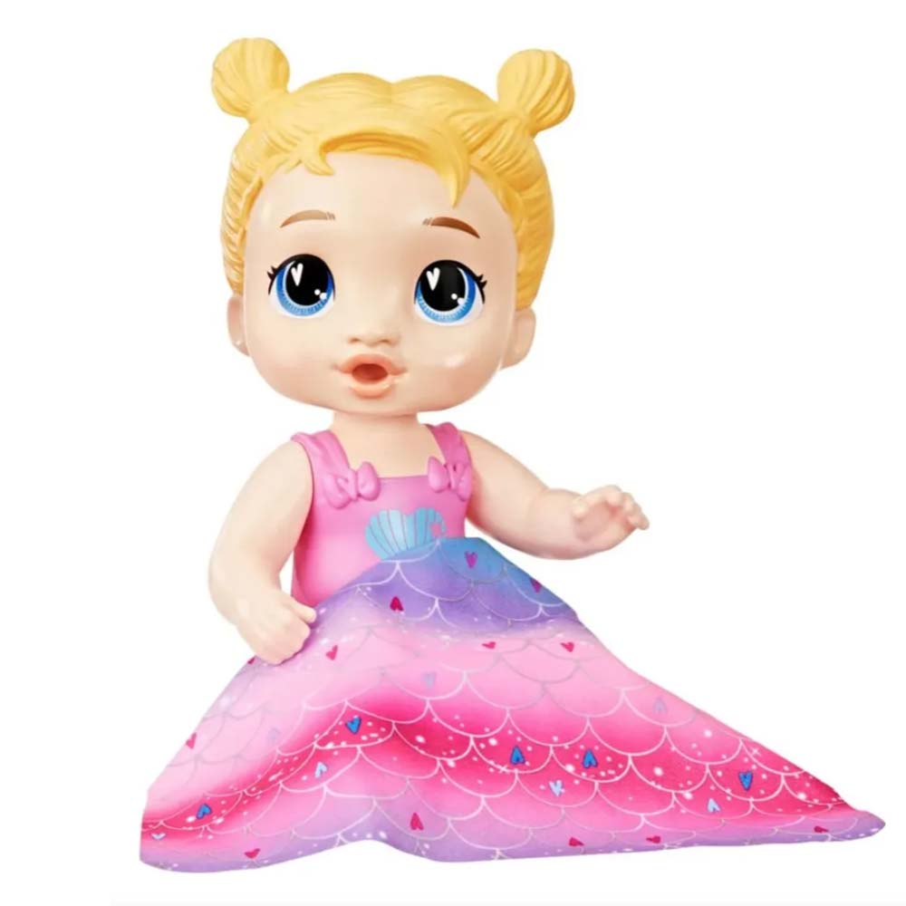Baby Alive Harper Hugs Sirena Rubia G1477, muñecas y muñecos