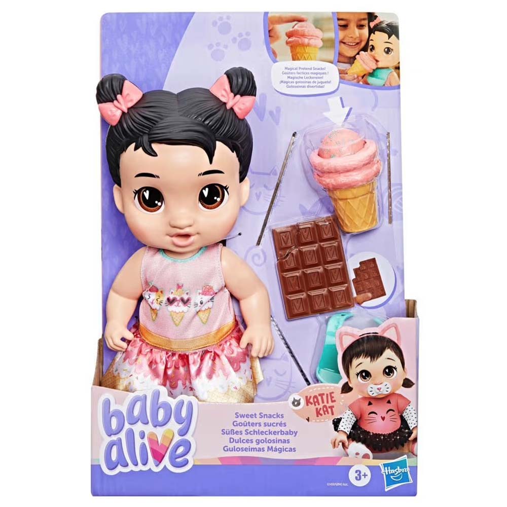 Baby Alive Sweet Snacks Katie Kat G1450, muñecas y muñecos