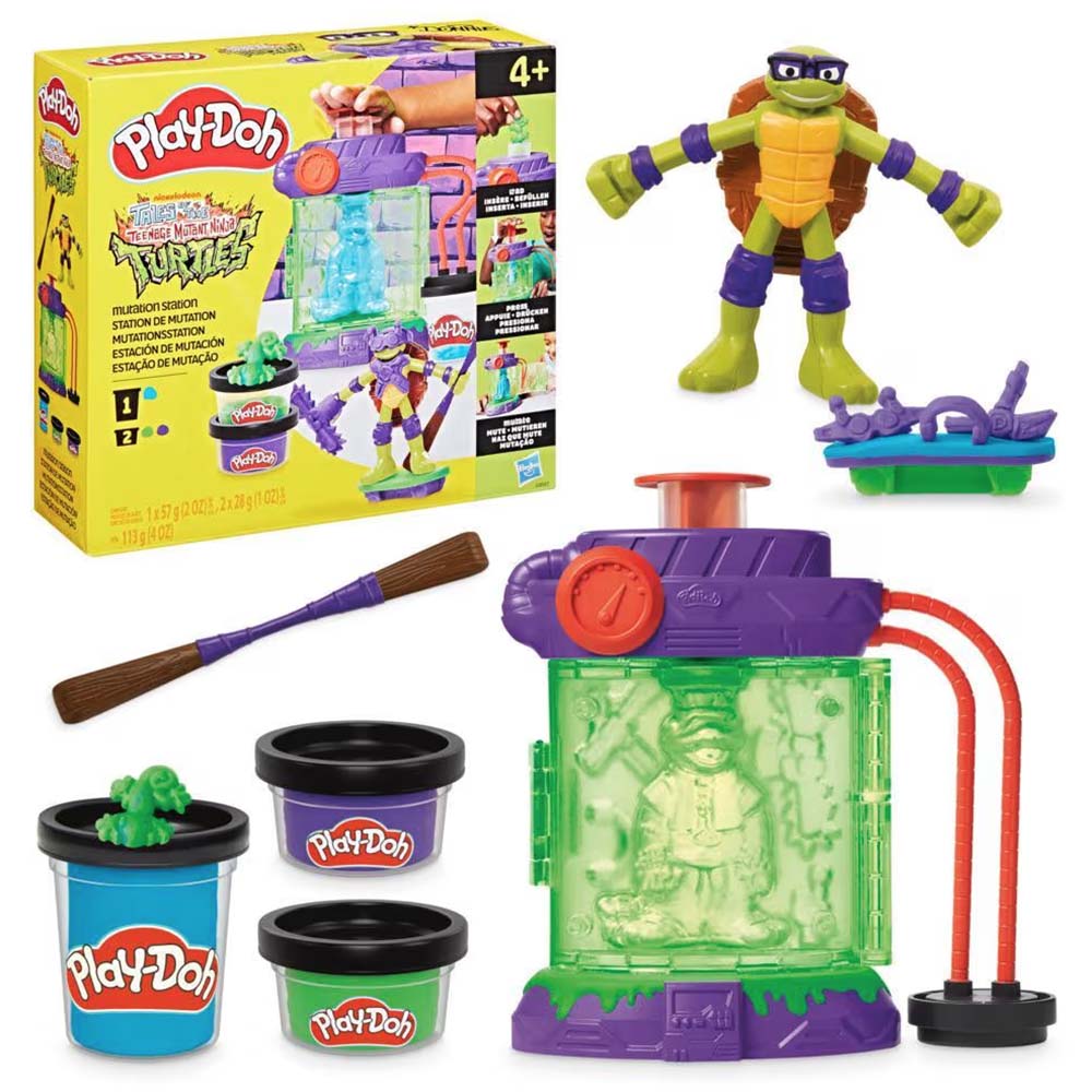 Play-Doh Teenage Mutant Ninja Turtles Mutation Station Playset G0557, masas y moldeo