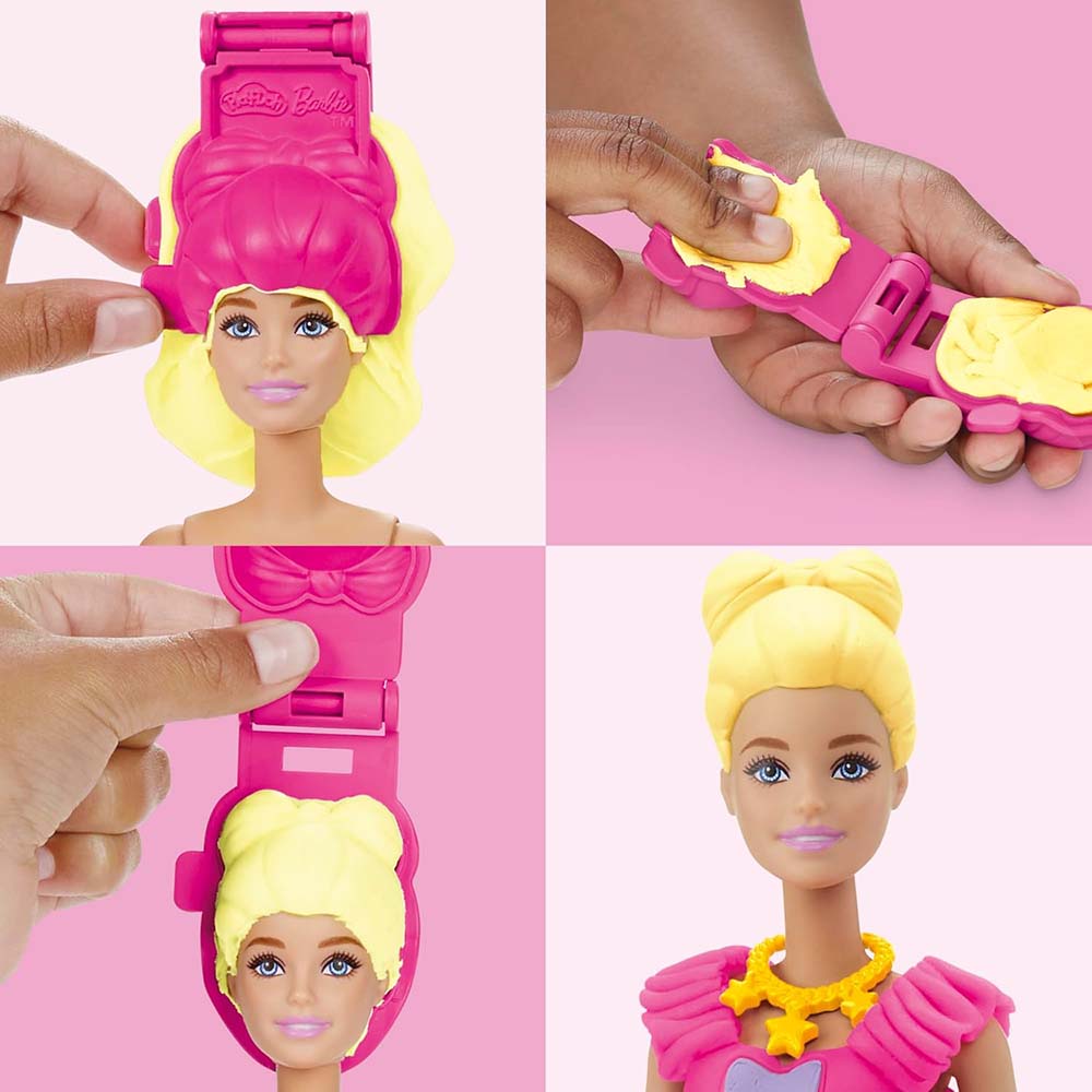 Play-Doh Barbie Volantes y Lazos G1354, masas y moldeo