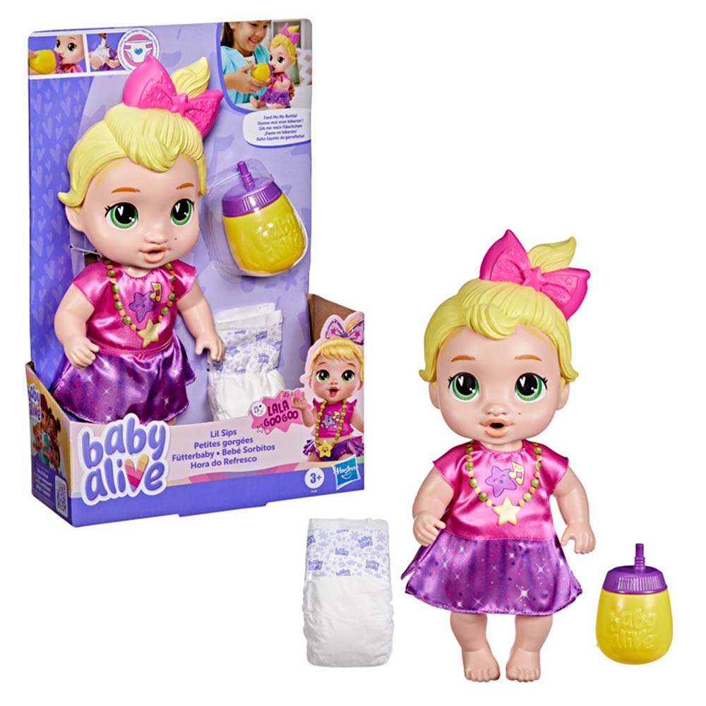 Baby Alive Lil Sips Bebé Sorbitos G1447, muñecas y muñecos