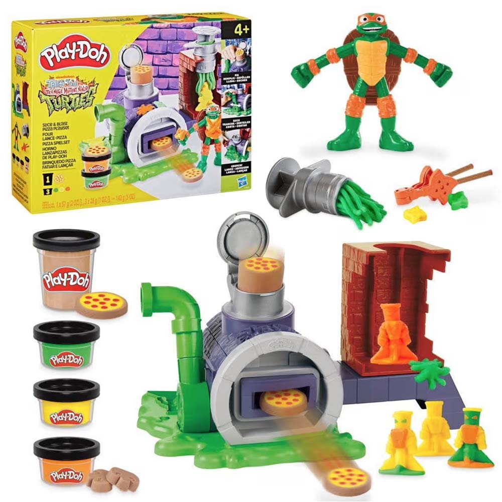 Play-Doh Tortugas Ninja Mutantes Adolescentes Juego de Pizza G1829, masas y moldeo