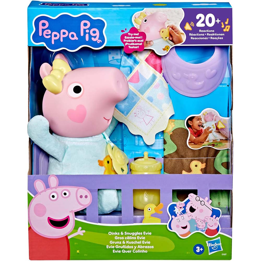 Peppa Pig Evie Gruñidos y Abrazos G1637, juguetes interactivos