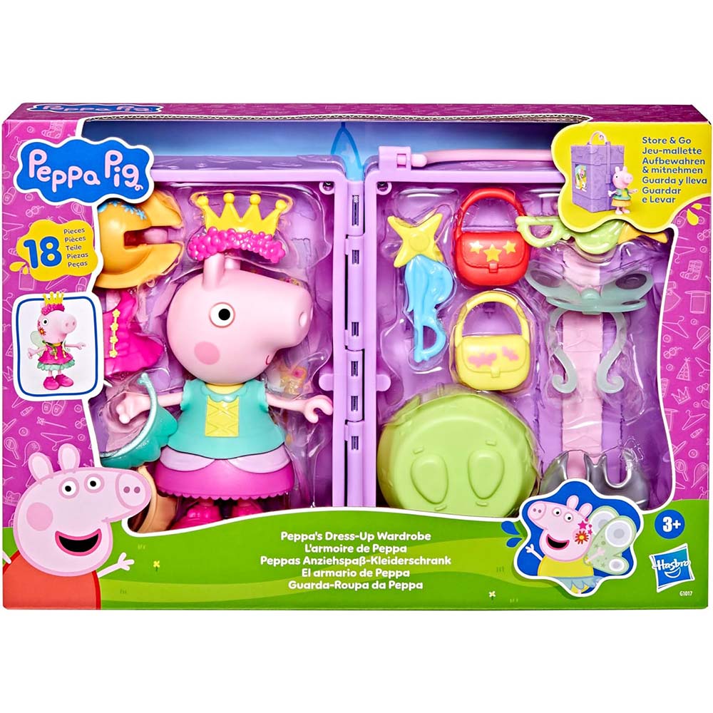Peppa Pig – Set de Vestuario Definitivo | 15 cm con 14 Accesorios, figuras de acción