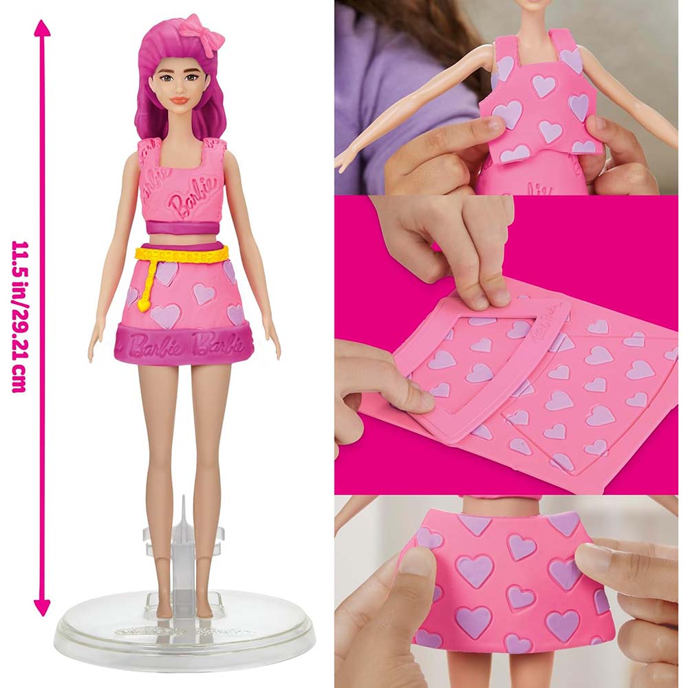 Play-Doh Barbie Corazones y Cabellos G1357, masas y moldeo