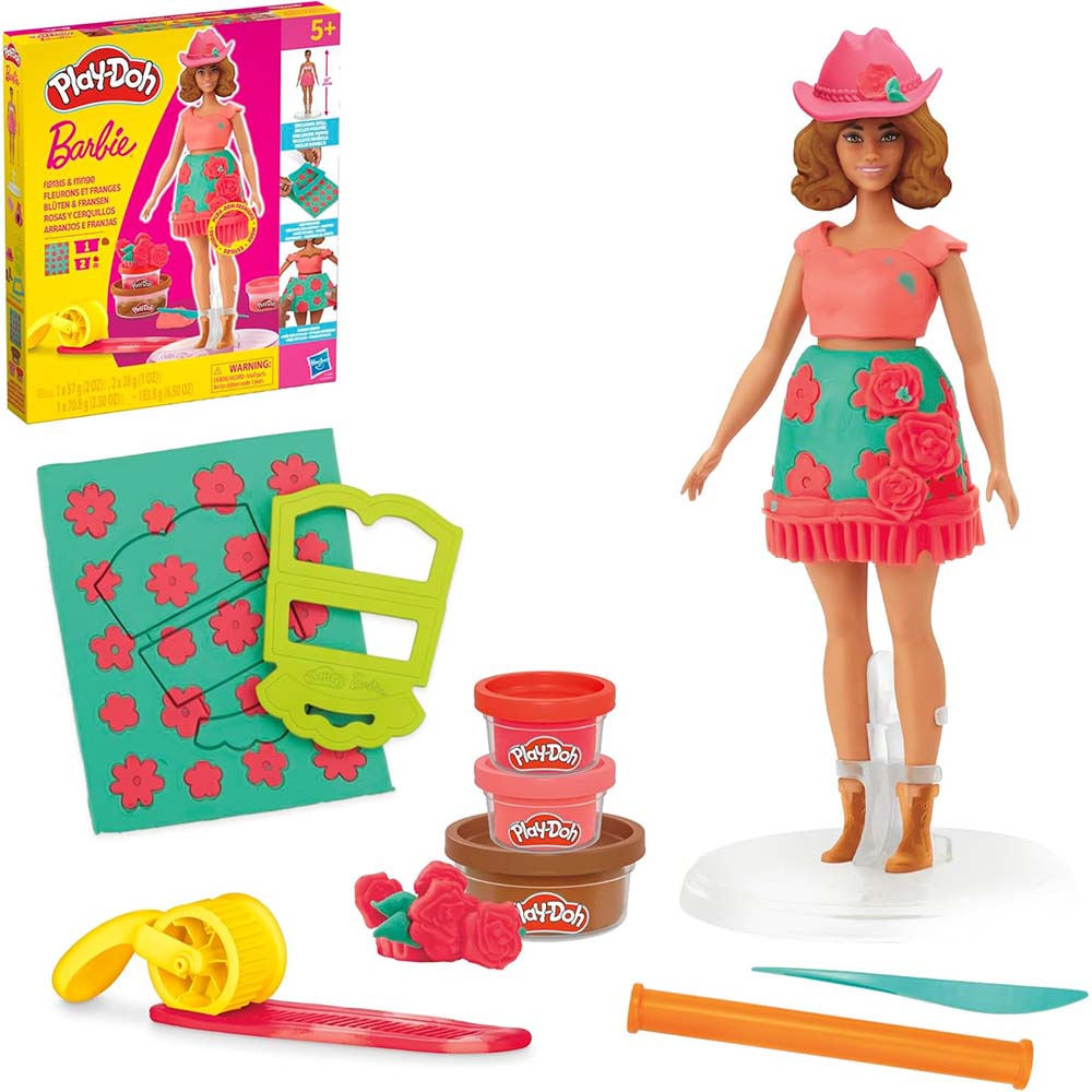 Play-Doh Set de Masa Moldeable Rosas y Cerquillos Barbie – ¡Moda y estilo sin límites!