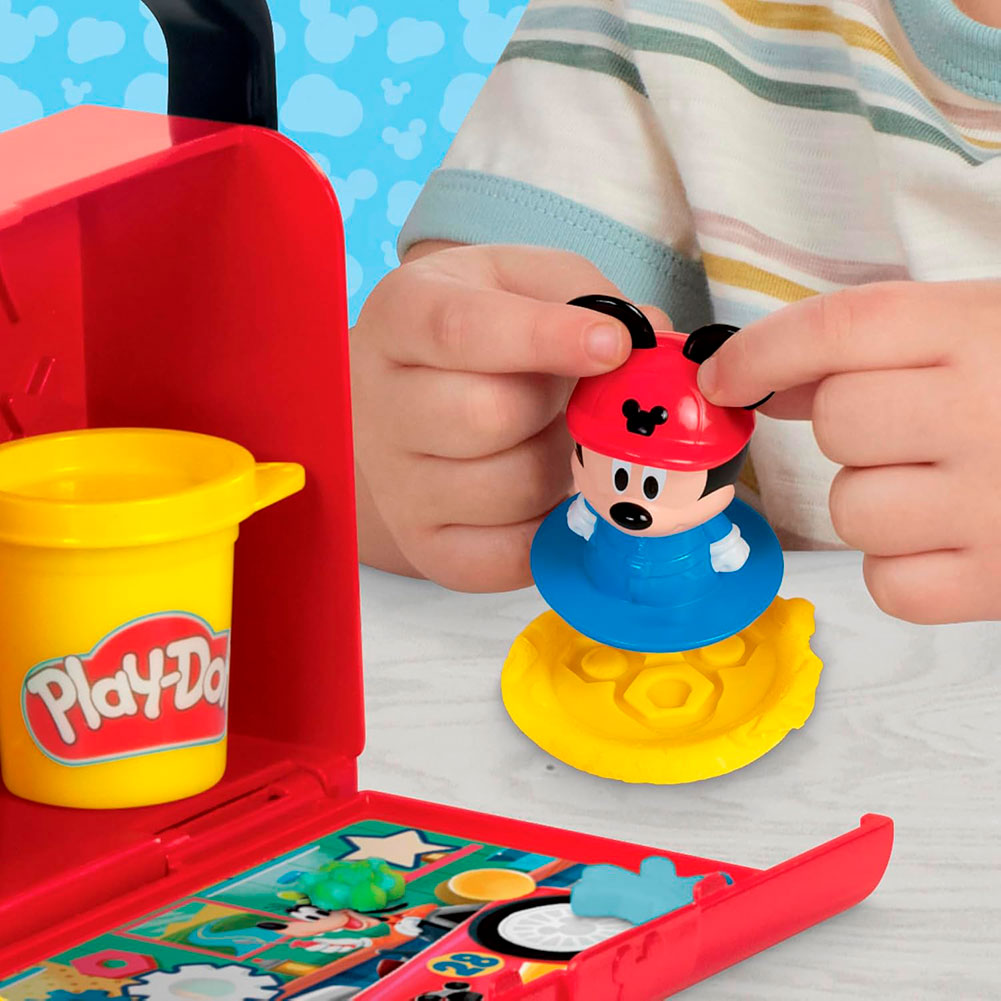 Play-Doh Mickey Mouse Garaje en Movimiento G2326, masas y moldeo
