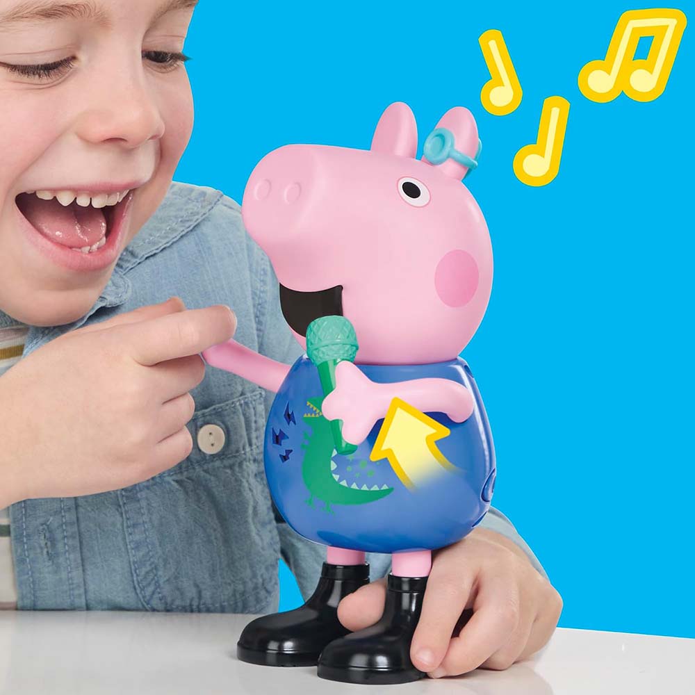 Peppa Pig George – Figura Interactiva que Habla, Canta y Cuenta Chistes, figuras de acción y colección