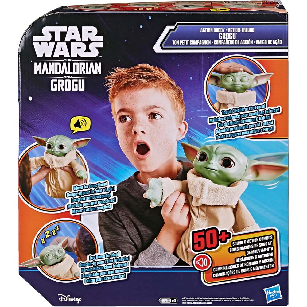Star Wars The Mandalorian – Grogu Interactivo con Sonidos y Movimientos G3088, juguetes interactivos