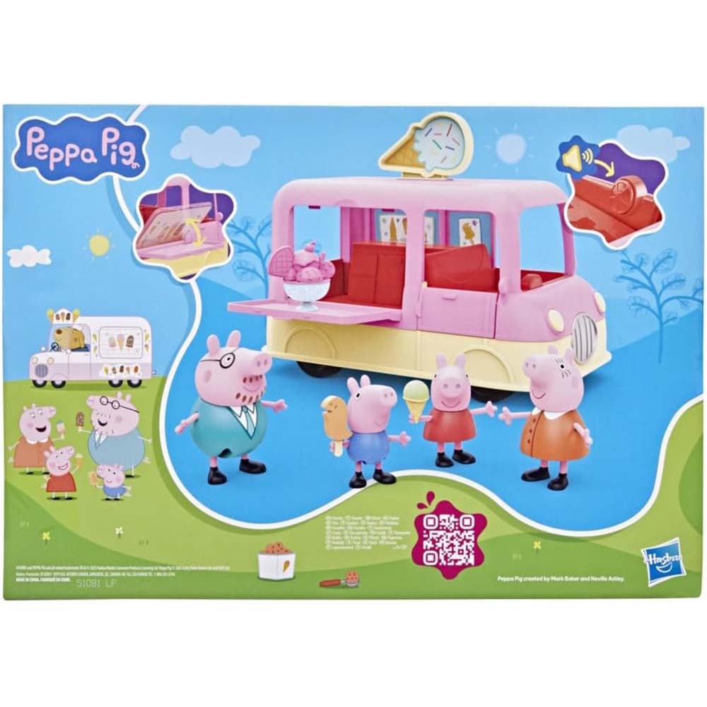 Peppa Pig Set de Juego Camión de Helados con Figuras, figuras de acción y colección