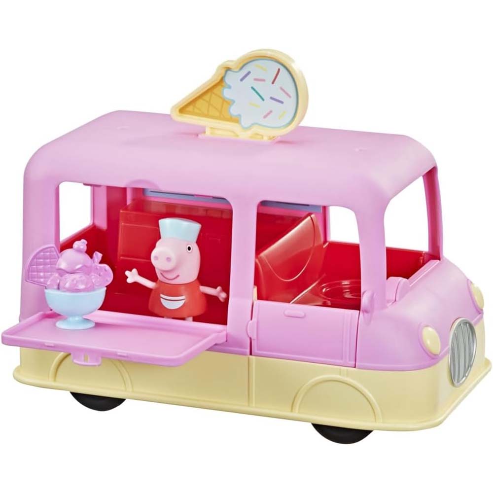 Peppa Pig Set de Juego Camión de Helados con Figuras, figuras de acción y colección