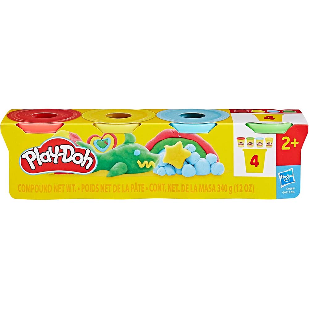 Play-Doh 4 Colores Clásicos – 4 Tarros de 85 g