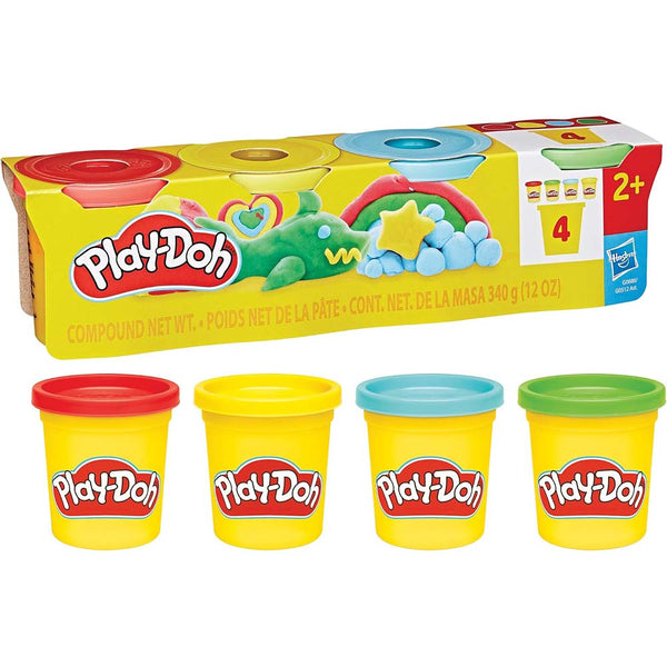 Play-Doh 4 Colores Clásicos – 4 Tarros de 85 g