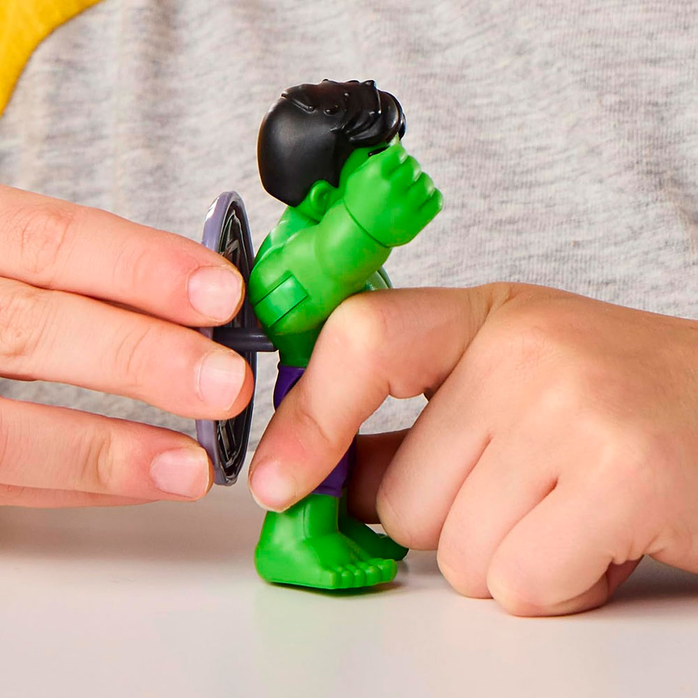 Marvel Spidey and His Amazing Friends Hulk: Figura de Acción de 7.5 cm con Accesorio - Edad 3+
