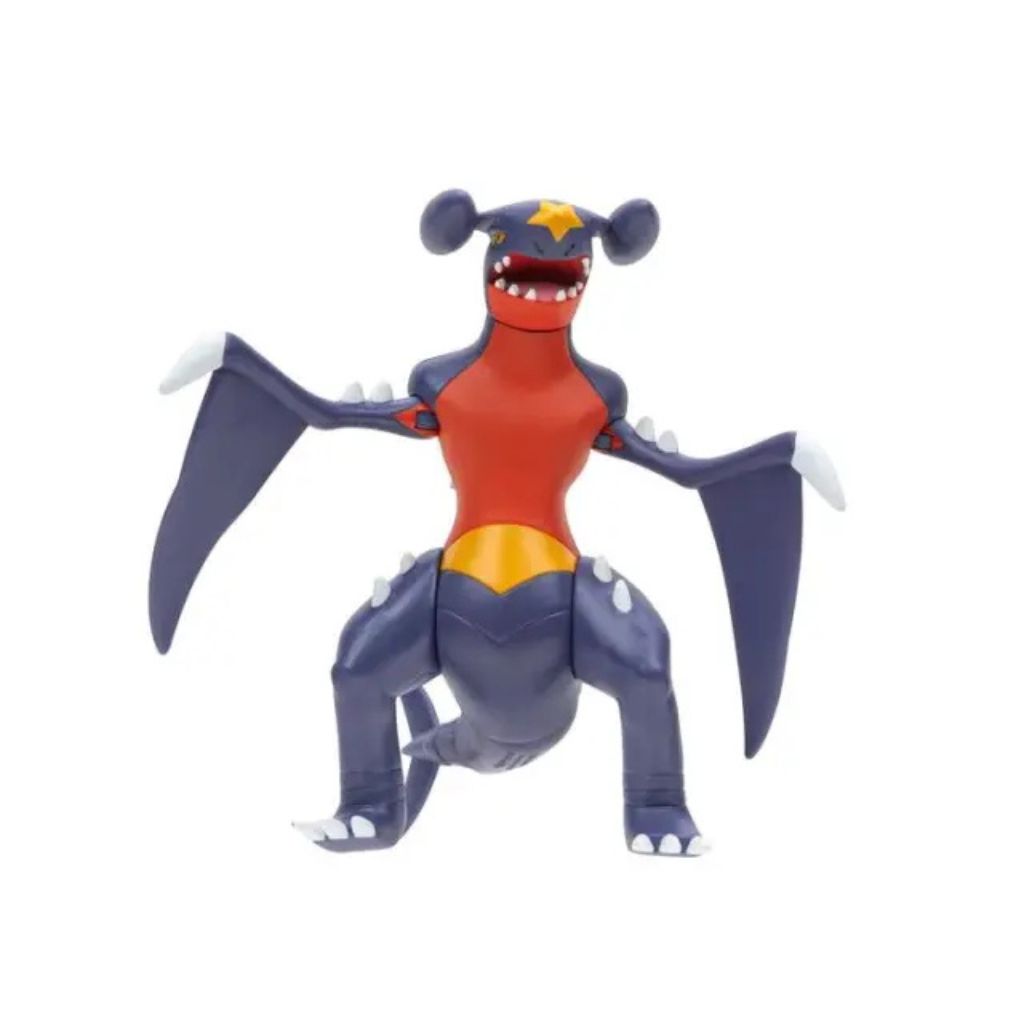 Pokémon Battle Feature Figure Jazwares: Garchomp Figura de Acción con Funciones de Batalla - Edad 4+
