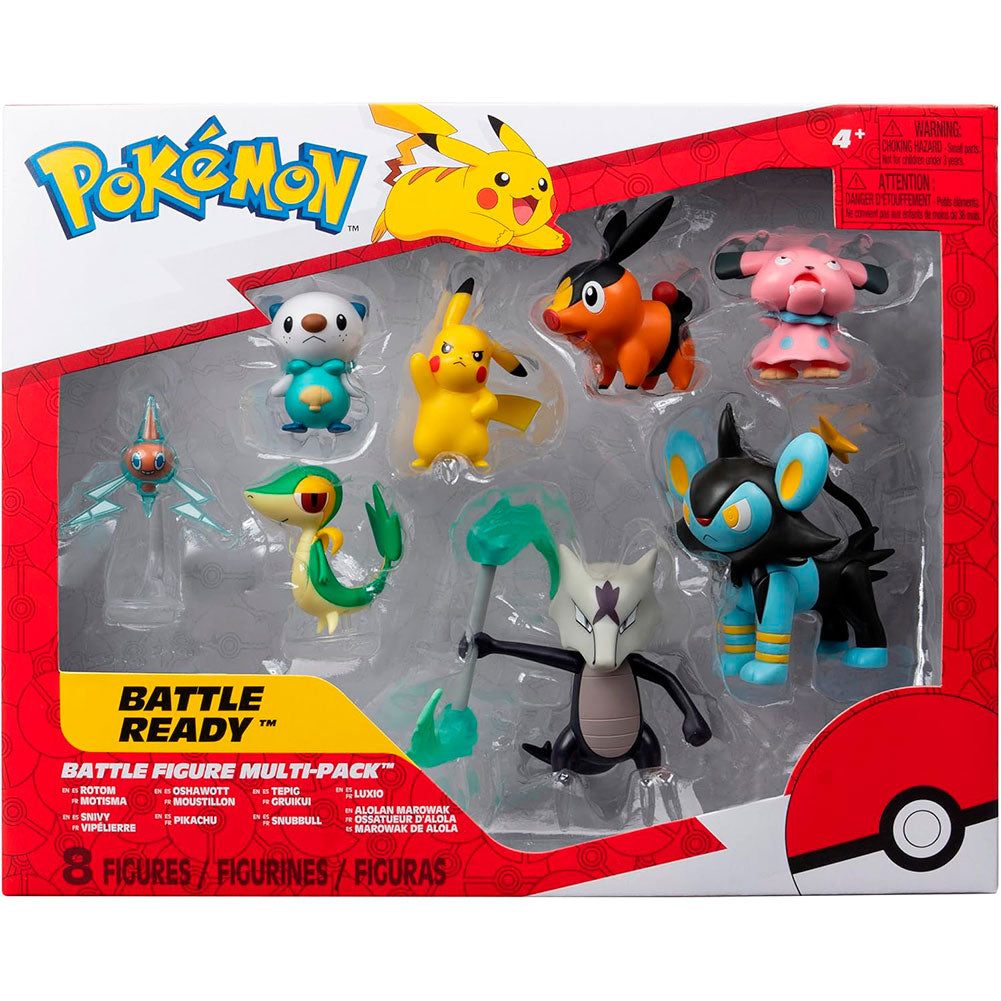 Pokémon Battle Figure Jazwares: Paquete de 8 Figuras de Batalla - Edad 4+
