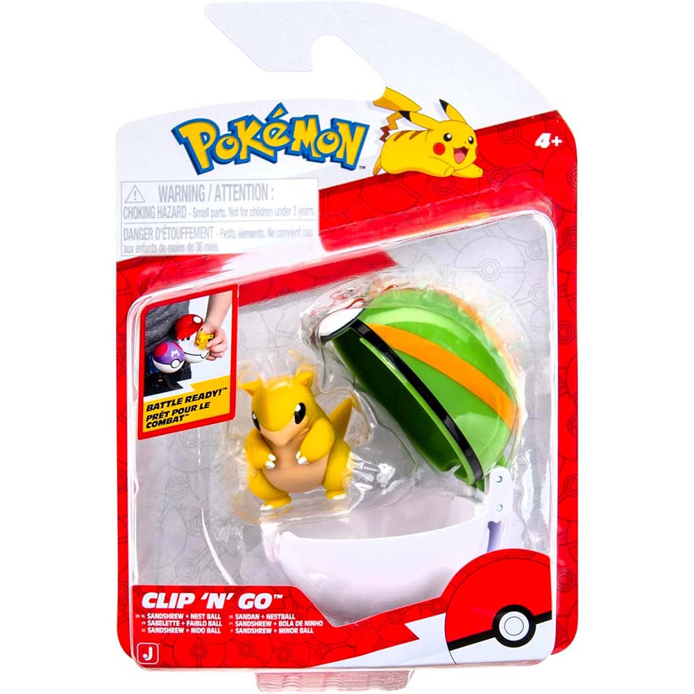 Pokémon Clip 'N' Go - Sandshrew & Nest Ball PKW3505