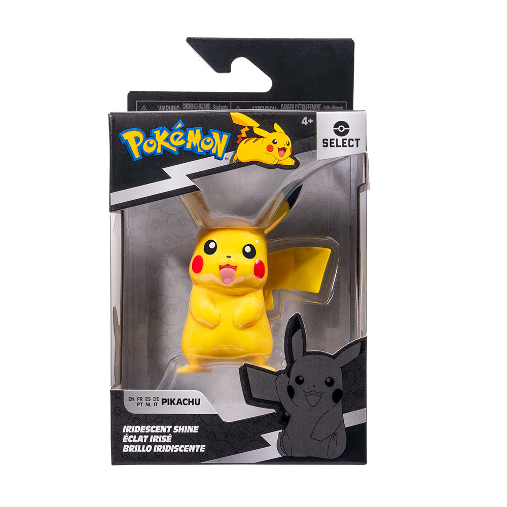 Pokémon Select Iridescent Shine Jazwares: Pikachu Figura Coleccionable Surtida de 7.6 cm - Edad 4+