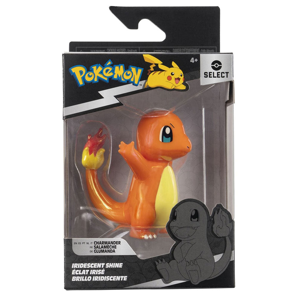 Pokémon Select Iridescent Shine Jazwares: Charmander Figura Coleccionable Surtida de 7.6 cm - Edad 4+