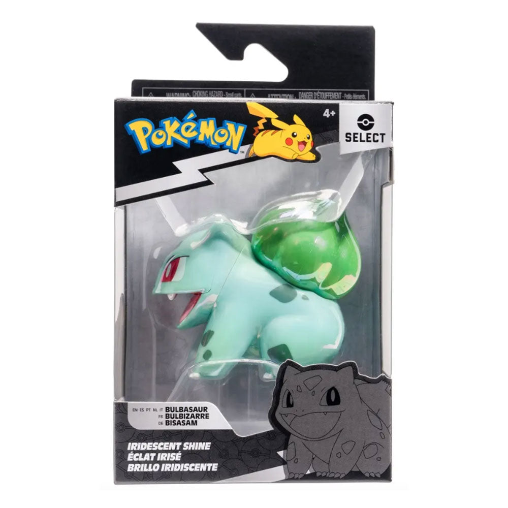 Pokémon Select Iridescent Shine Jazwares: Bulbasaur Figura Coleccionable Surtida de 7.6 cm - Edad 4+