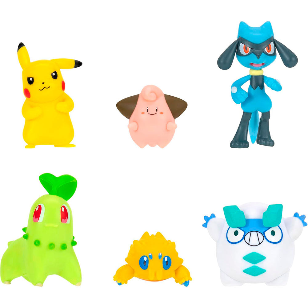 Pokémon Battle Ready Jazwares: Paquete de 6 Figuras de Batalla de 5 cm - Edad 4+