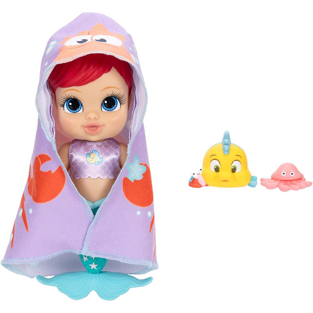JAKKS Pacific – Disney Princesas Muñeca Bebé Ariel Hora del Baño (30 cm), muñecas y muñecos