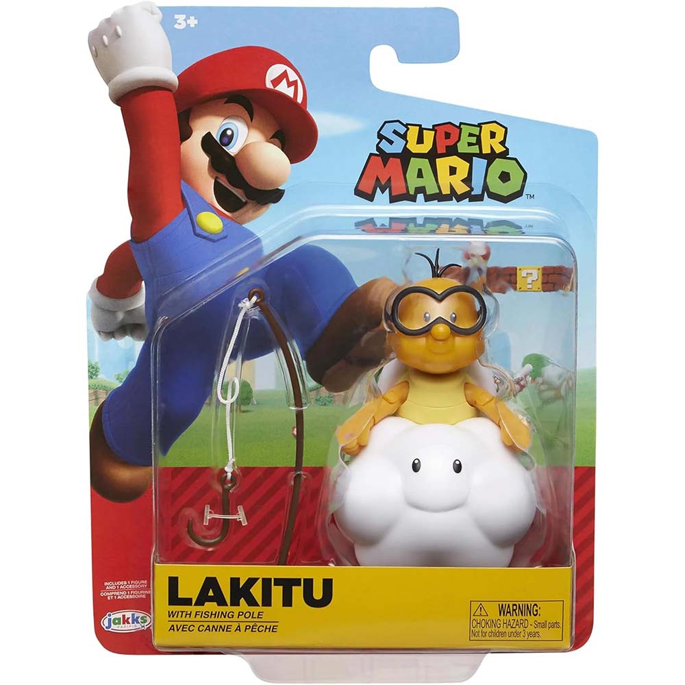 Nintendo Figura 4 Pulg Wave 45 Lakitu con Caña de Pescar