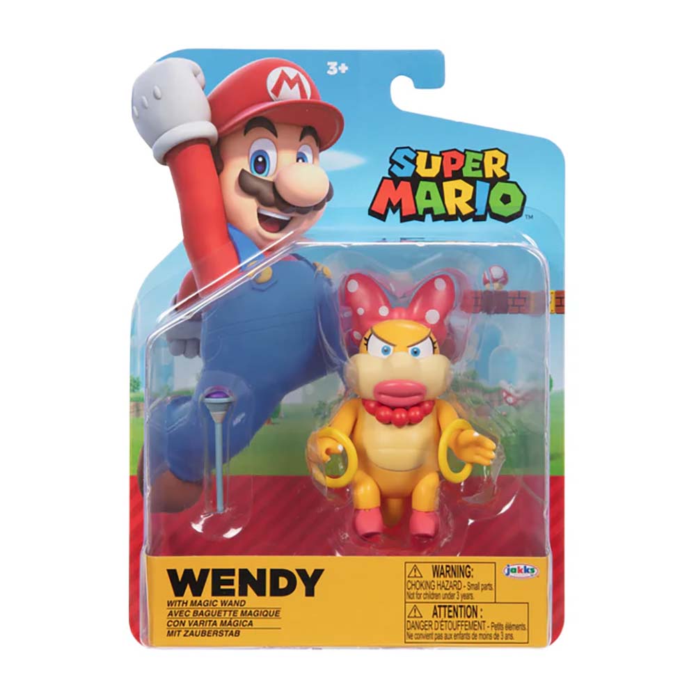 Nintendo Figura 4 Pulg Wave 45 Wendy con Varita Mágica