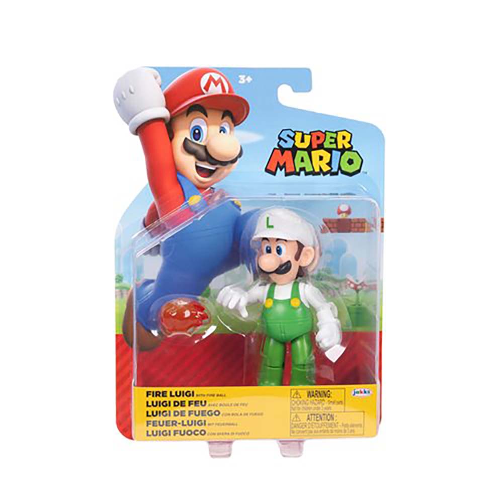 Nintendo Figura 4 Pulg Wave 41 Fire Luigi