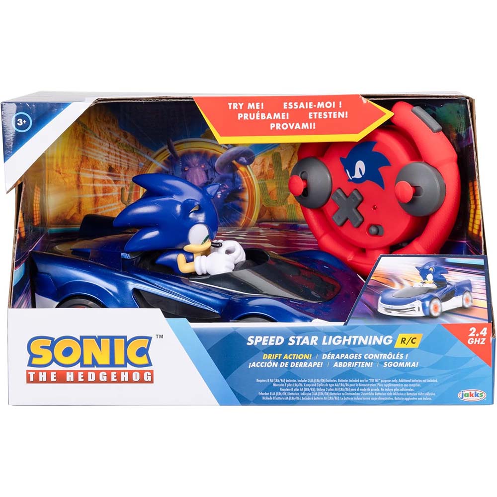 Sonic the Hedgehog – Auto RC Speed Star Lightning Drift con Licencia Oficial de Jakks Pacific