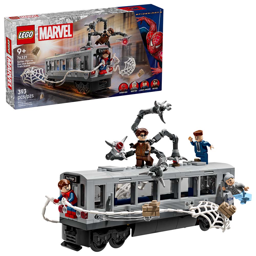 LEGO Spider-Man vs. Doc Ock: Escena del Tren Subterráneo 76321, sets de construcción