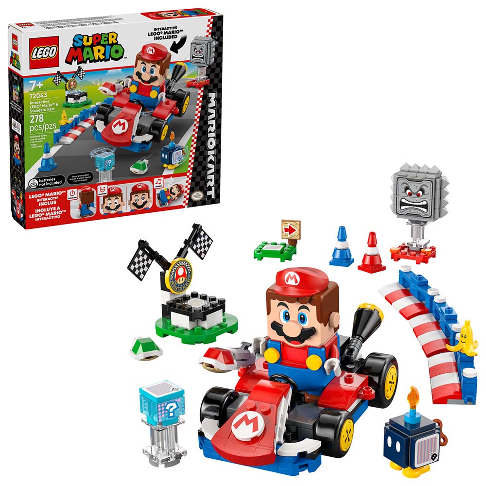 Mario Kart - LEGO Mario interactivo y Kart estándar 72043, sets de construcción