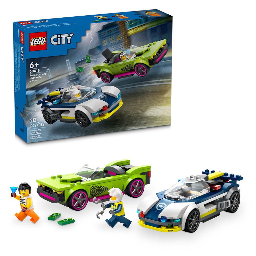 LEGO City Coche de Policía y Potente Deportivo 60415, sets de construcción