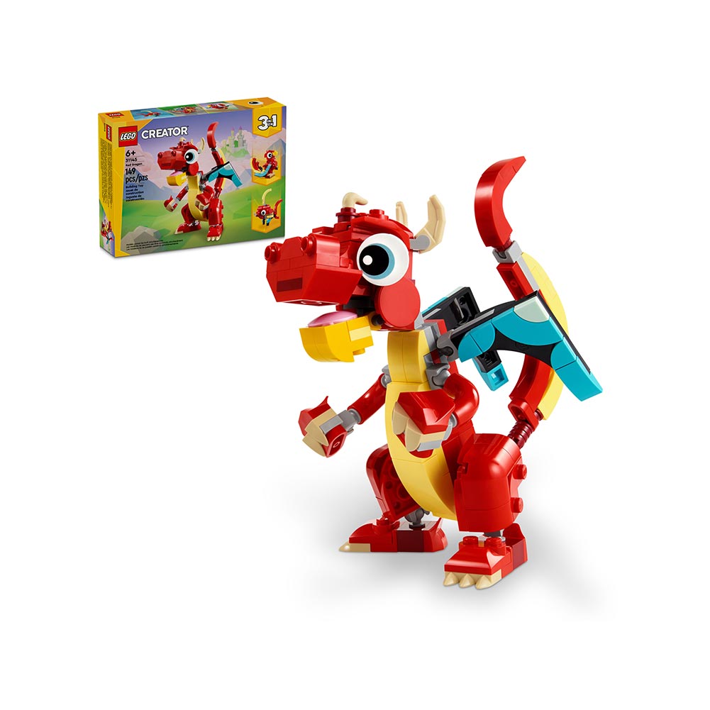 LEGO Dragón Rojo 31145: Set de construcción de 149 piezas - Edad 6+